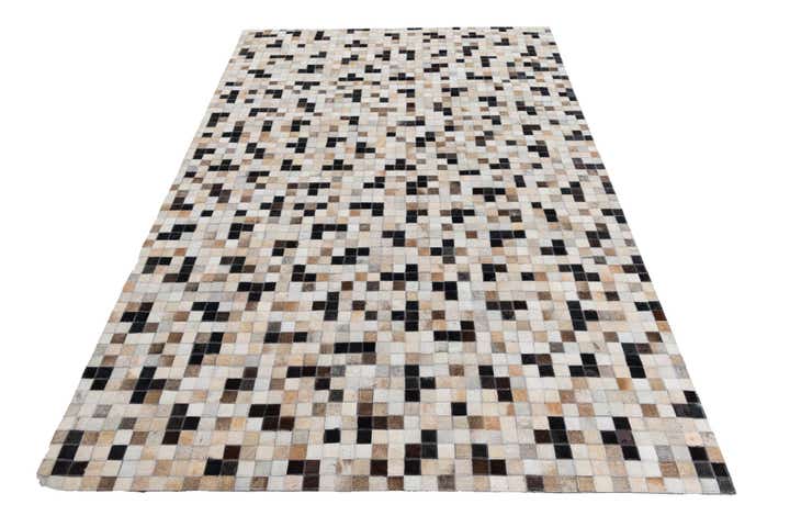 5' 1 x 8' Cowhide Leather Rug