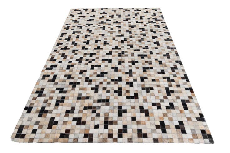 Detail image of 5' 1 x 8' Cowhide Leather Rug