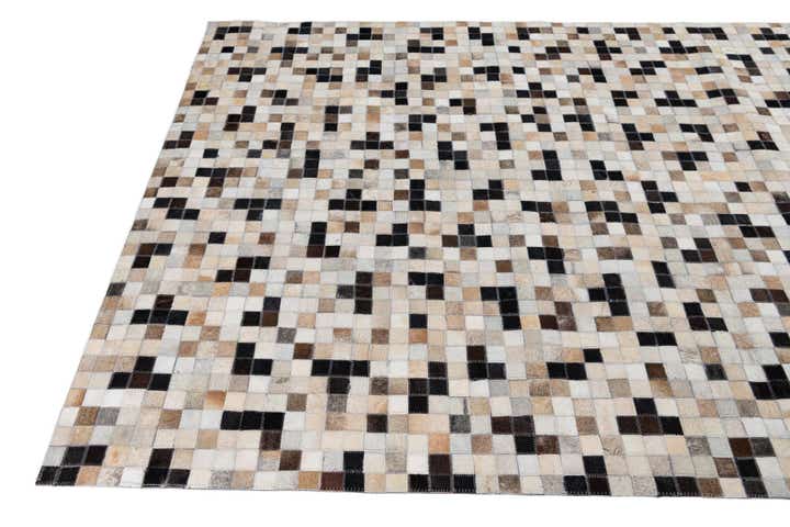 5' 1 x 8' Cowhide Leather Rug