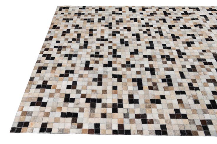 Detail image of 5' 1 x 8' Cowhide Leather Rug