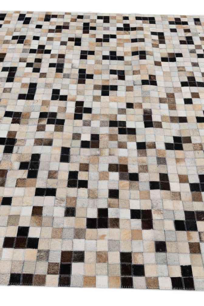 5' 1 x 8' Cowhide Leather Rug