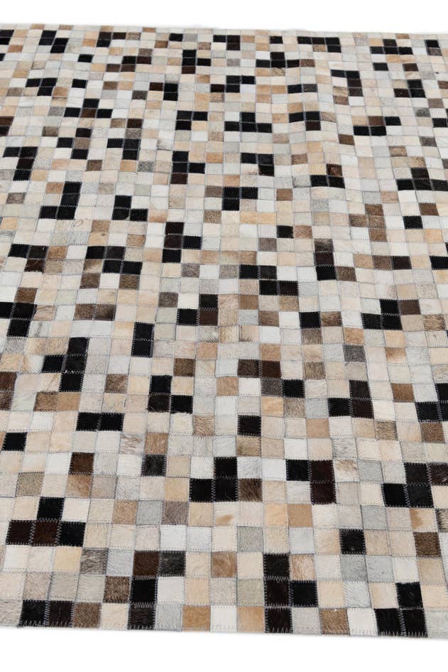 Detail image of 5' 1 x 8' Cowhide Leather Rug