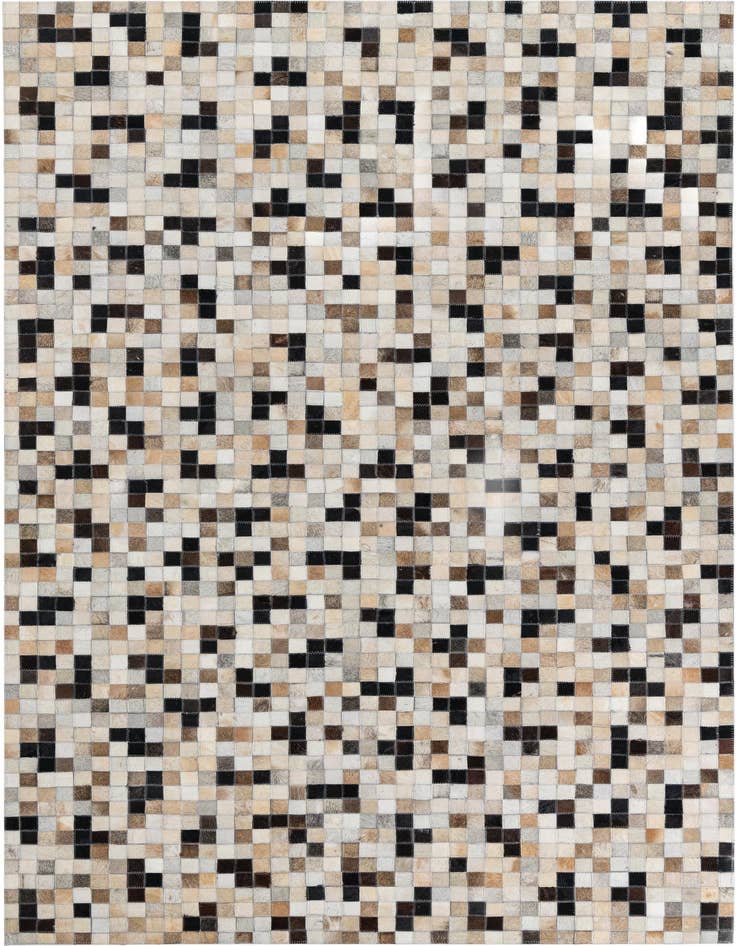 Detail image of 5' 1 x 8' Cowhide Leather Rug