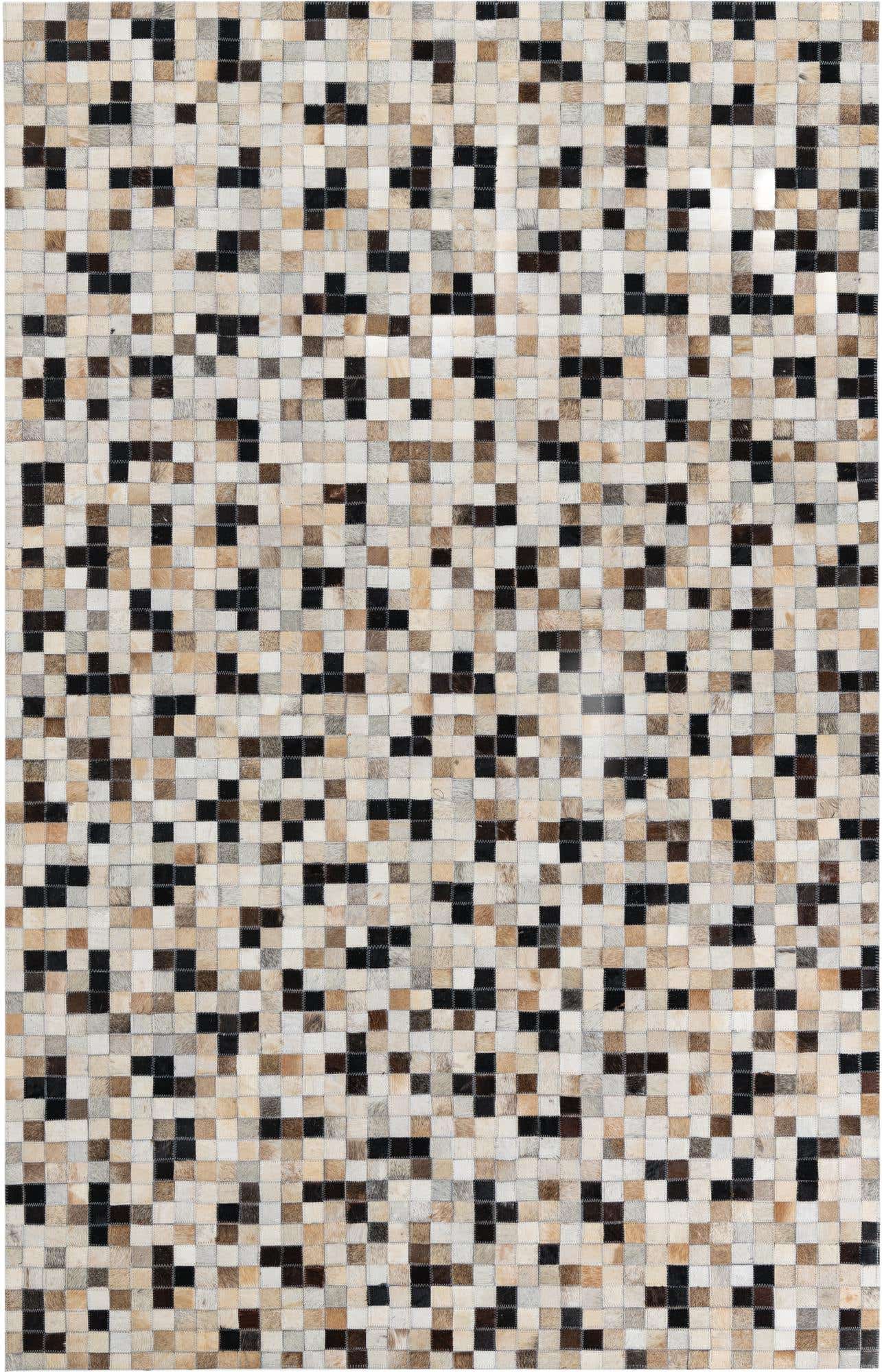 5' 1 x 8' Cowhide Leather Rug