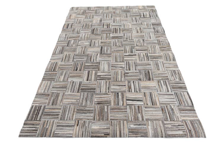Detail image of 5' x 7' 8 Cowhide Leather Rug