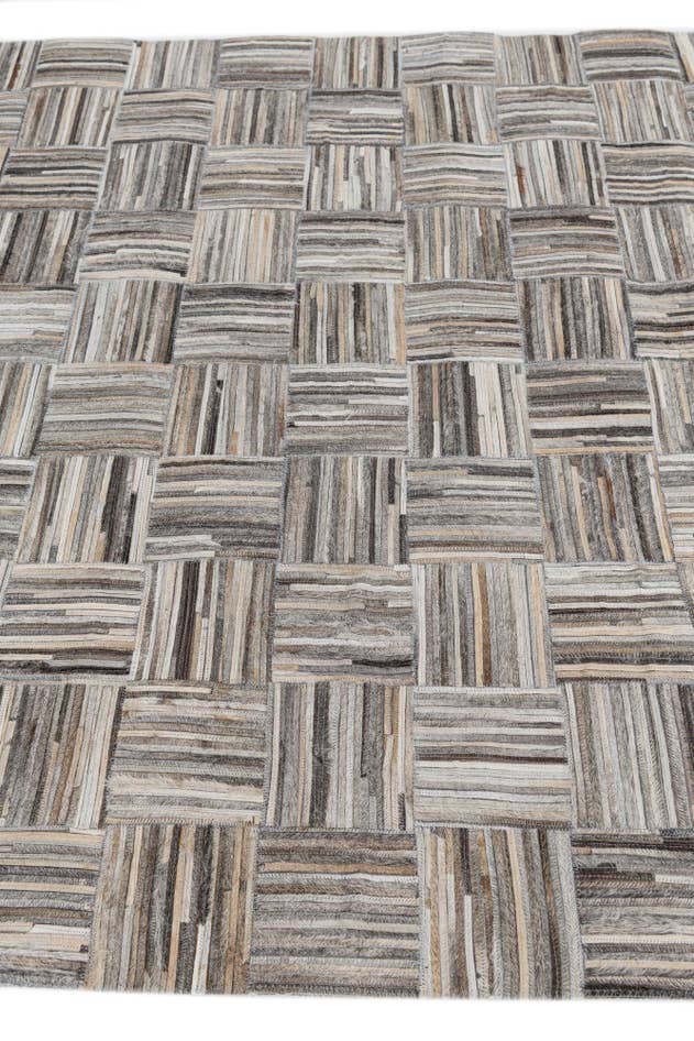 Detail image of 5' x 7' 8 Cowhide Leather Rug