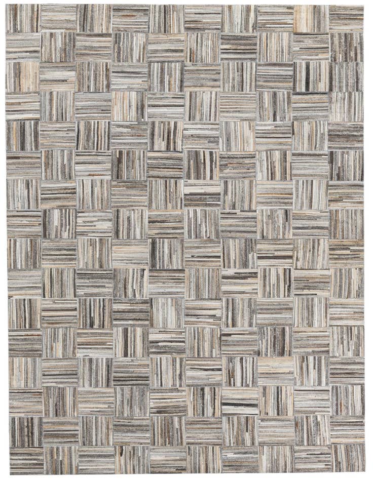 Detail image of 5' x 7' 8 Cowhide Leather Rug
