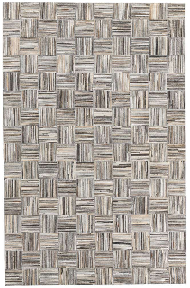 5' x 7' 8 Cowhide Leather Rug