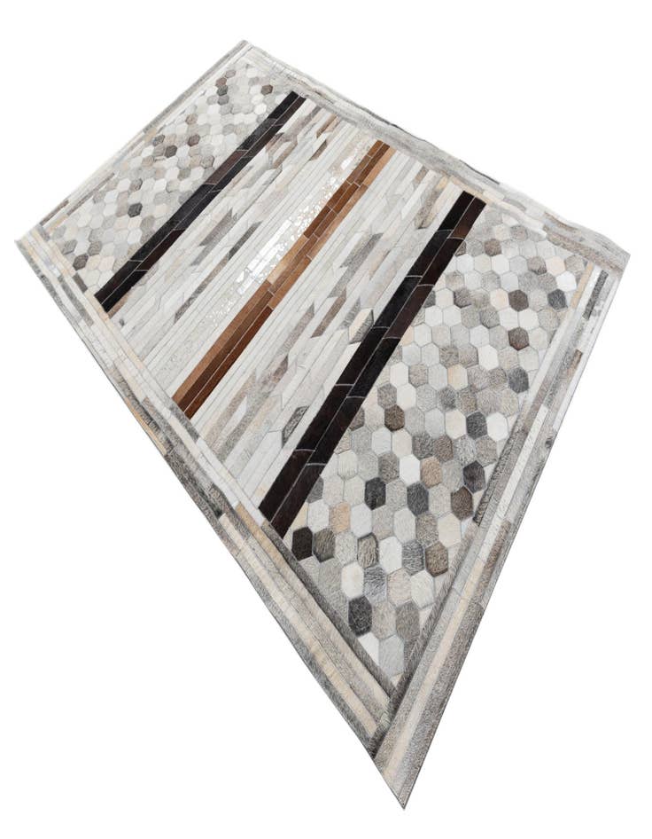 Detail image of 5' x 7' 9 Cowhide Leather Rug