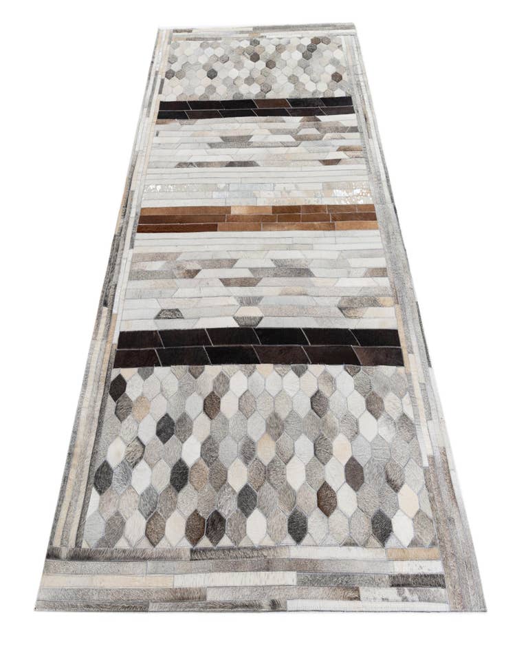 Detail image of 5' x 7' 9 Cowhide Leather Rug