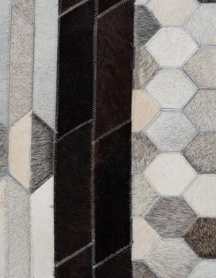 Detail image of 5' x 7' 9 Cowhide Leather Rug