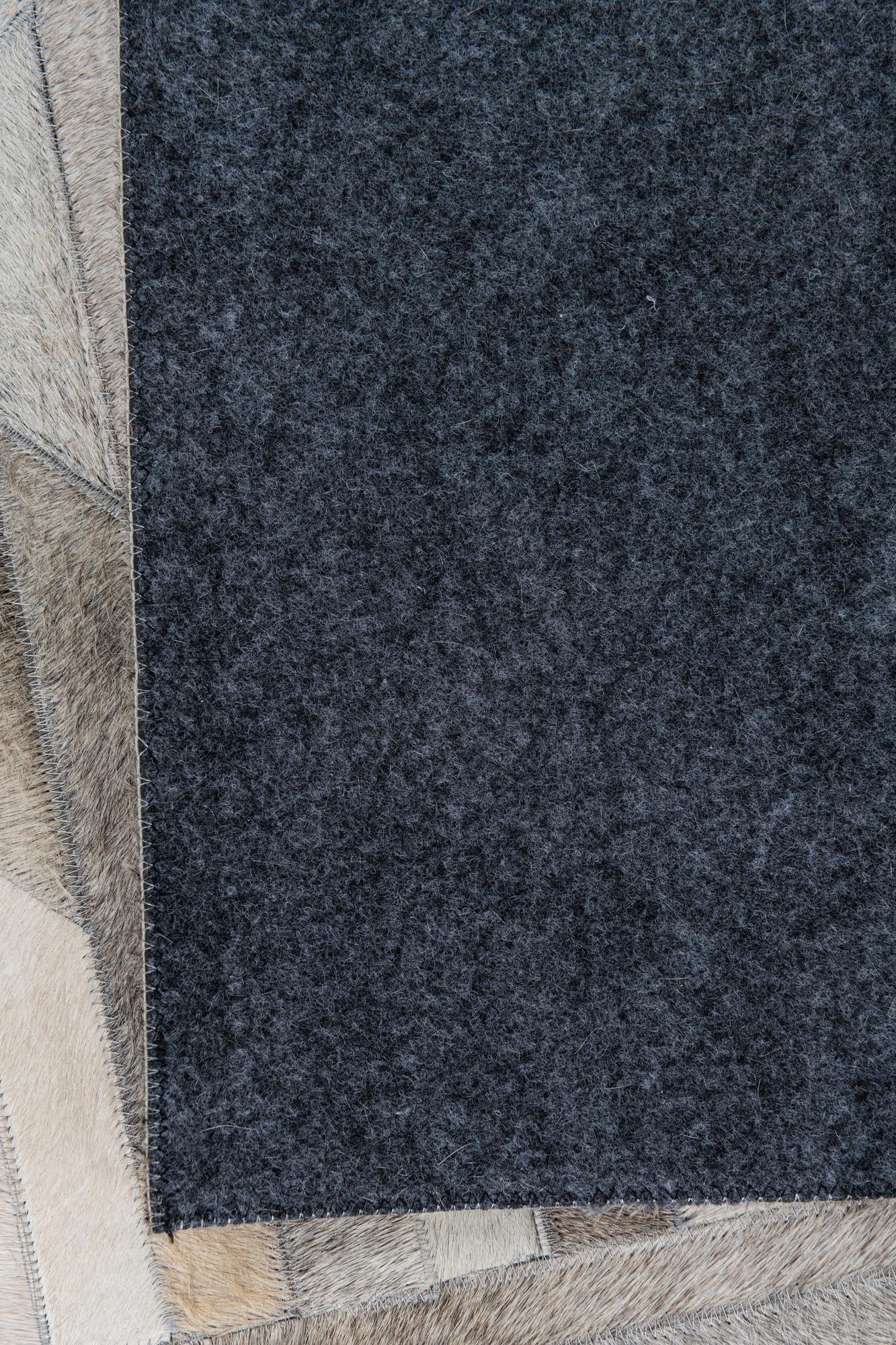 5' x 7' 9 Cowhide Leather Rug