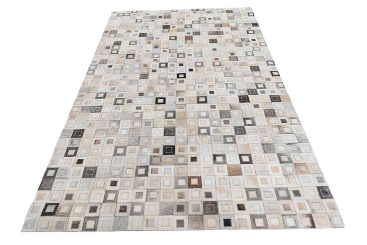 Detail image of 5' 2 x 8' Cowhide Leather Rug