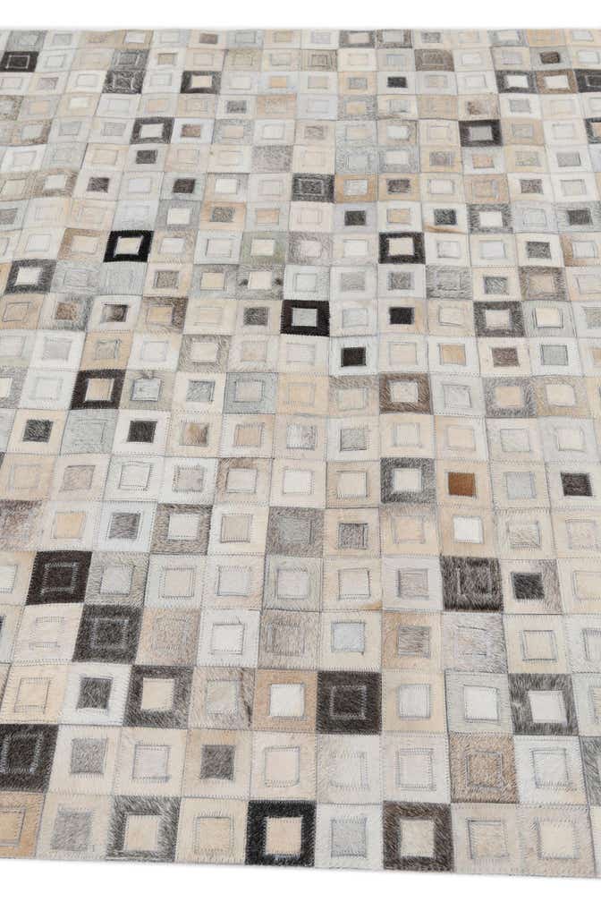 5' 2 x 8' Cowhide Leather Rug