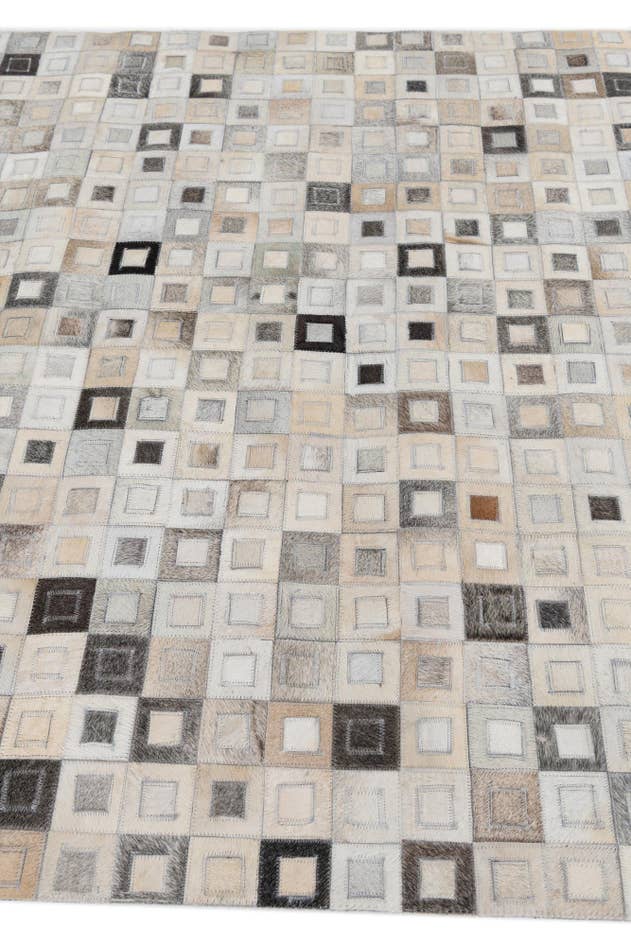 Detail image of 5' 2 x 8' Cowhide Leather Rug