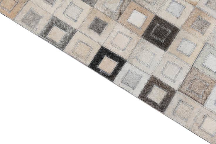 Detail image of 5' 2 x 8' Cowhide Leather Rug