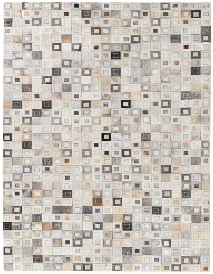 Detail image of 5' 2 x 8' Cowhide Leather Rug
