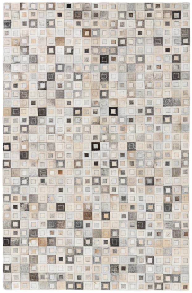 Detail image of 5' 2 x 8' Cowhide Leather Rug