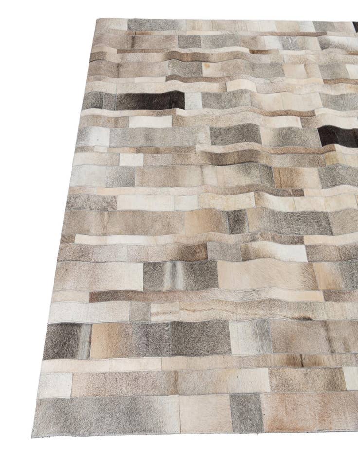 Detail image of 5' 2 x 7' 5 Cowhide Leather Rug