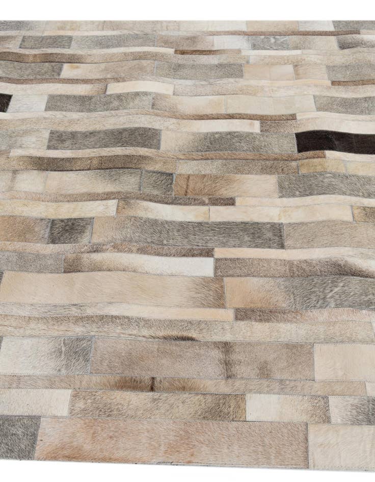 Detail image of 5' 2 x 7' 5 Cowhide Leather Rug