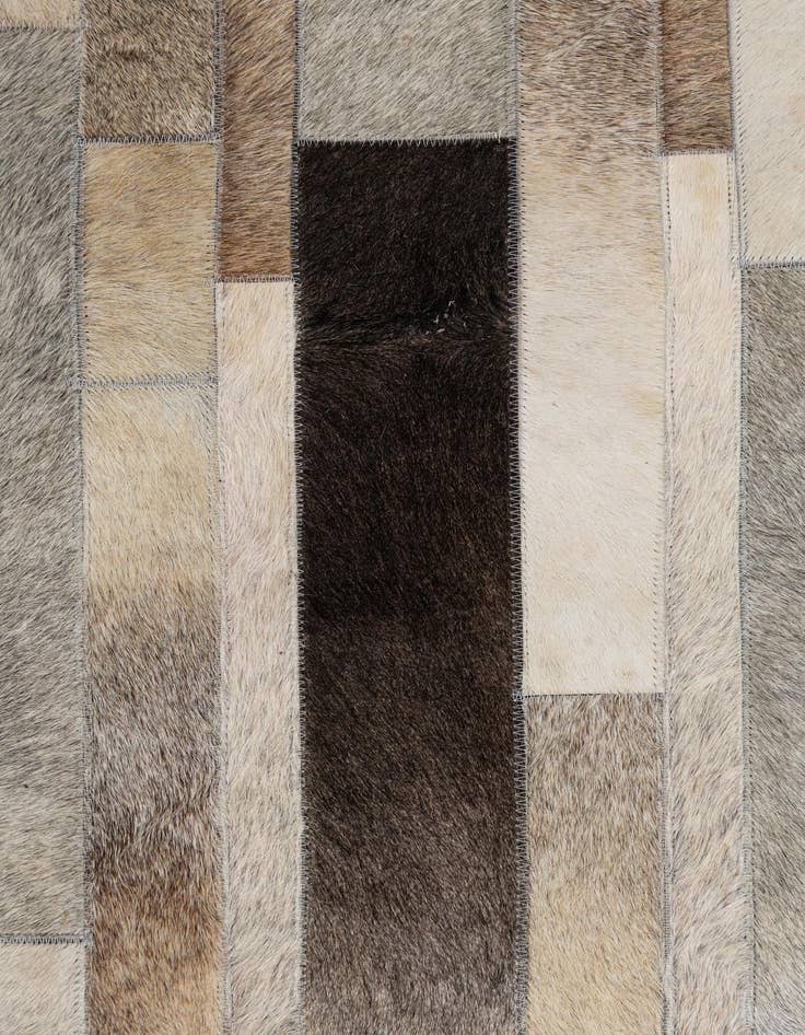 Detail image of 5' 2 x 7' 5 Cowhide Leather Rug