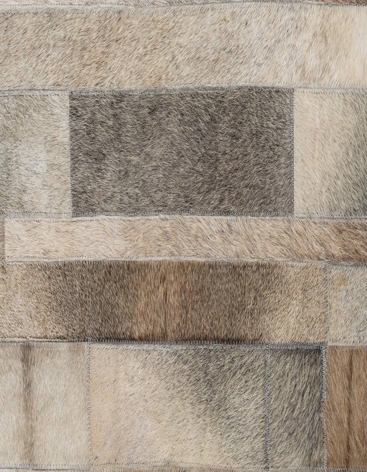 Detail image of 5' 2 x 7' 5 Cowhide Leather Rug