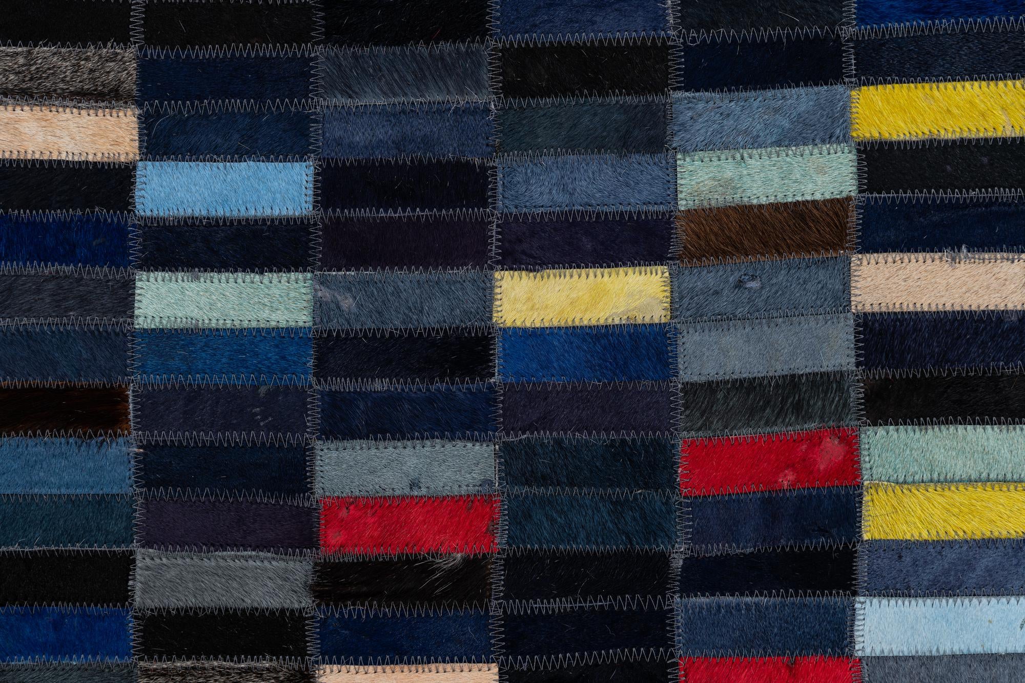 5' 1 x 8' Cowhide Leather Rug