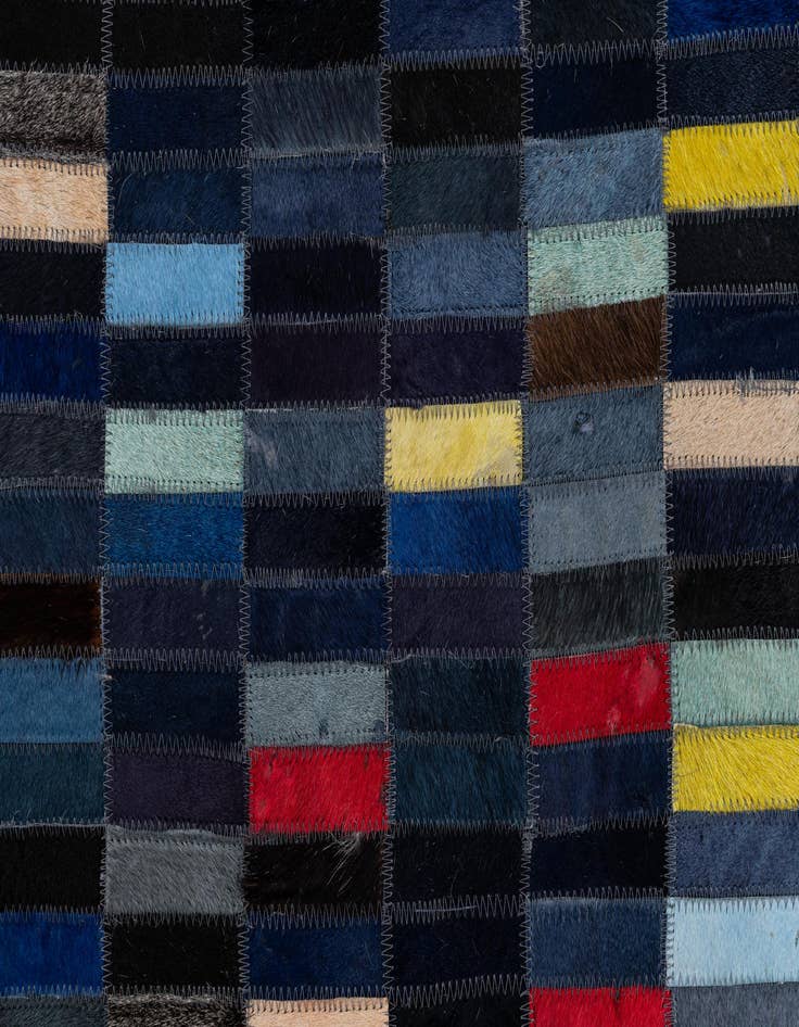 Detail image of 5' 1 x 8' Cowhide Leather Rug