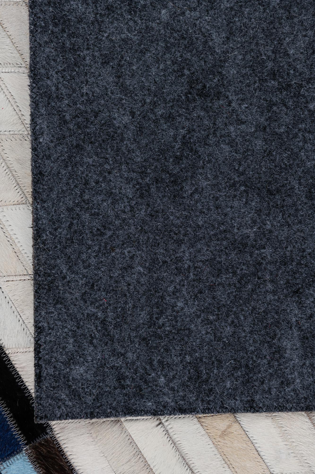 5' 1 x 8' Cowhide Leather Rug
