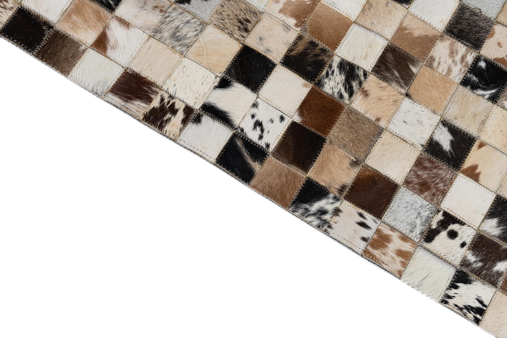 5' x 8' Cowhide Leather Rug