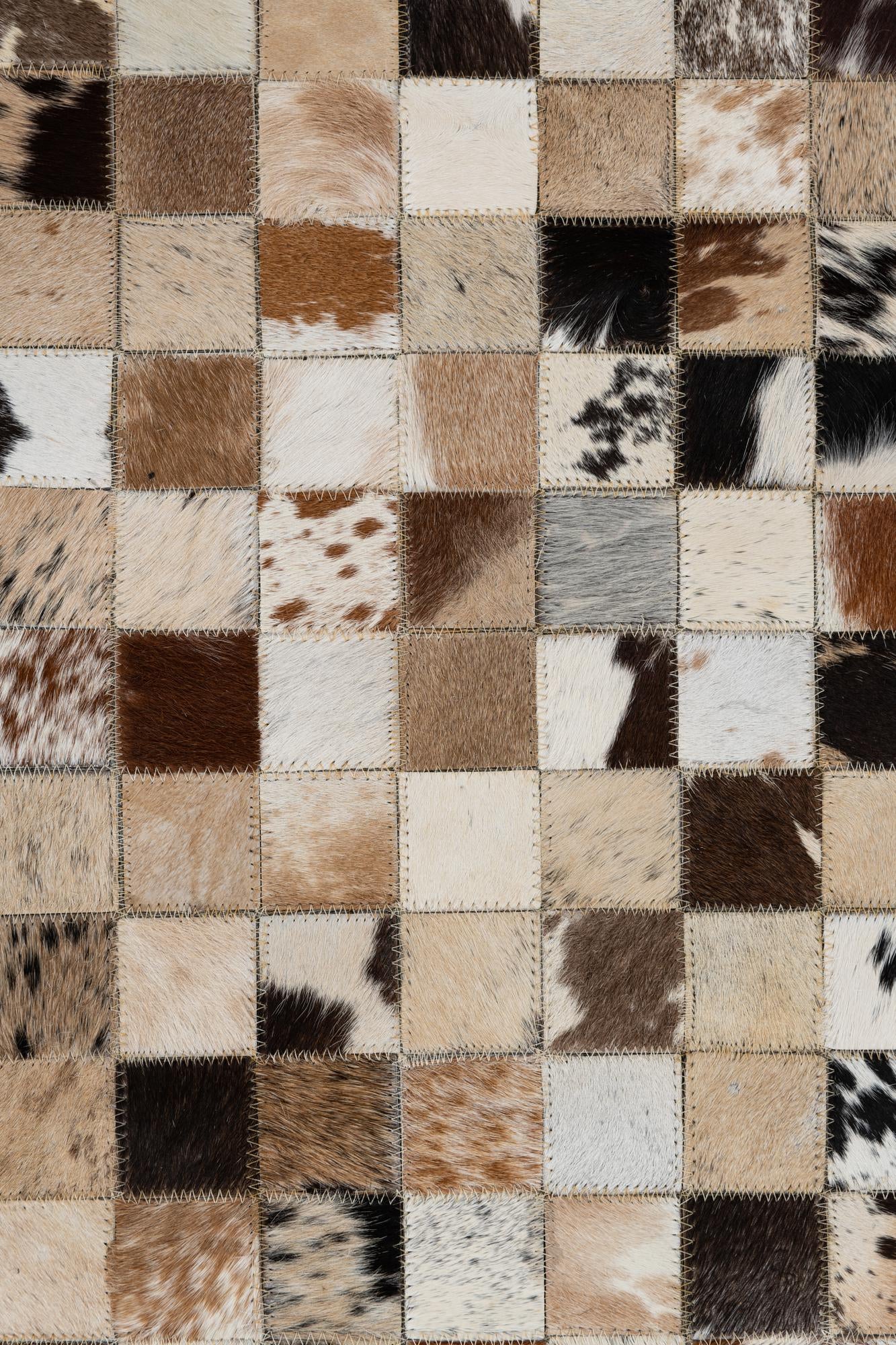 5' x 8' Cowhide Leather Rug