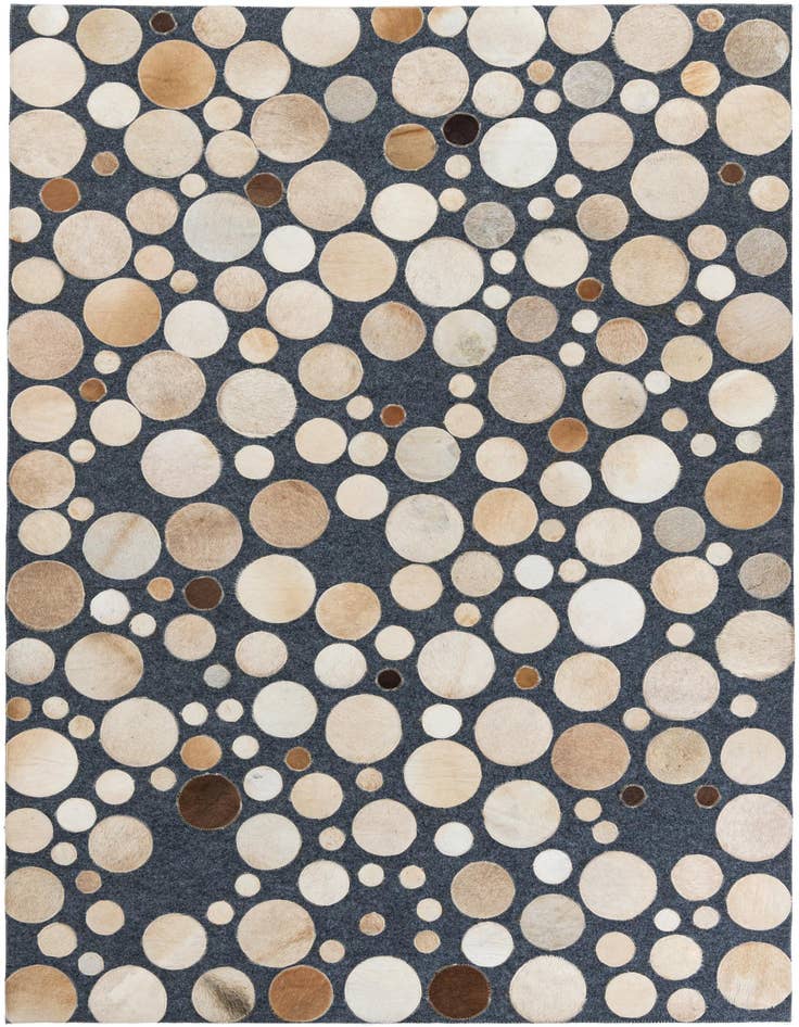 Detail image of 5' 1 x 7' 4 Cowhide Leather Rug