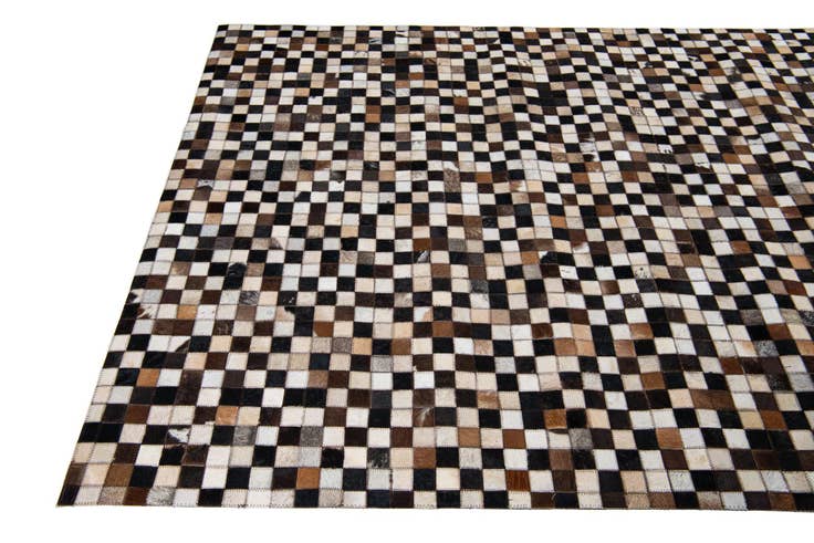 Detail image of 5' 1 x 8' 1 Cowhide Leather Rug