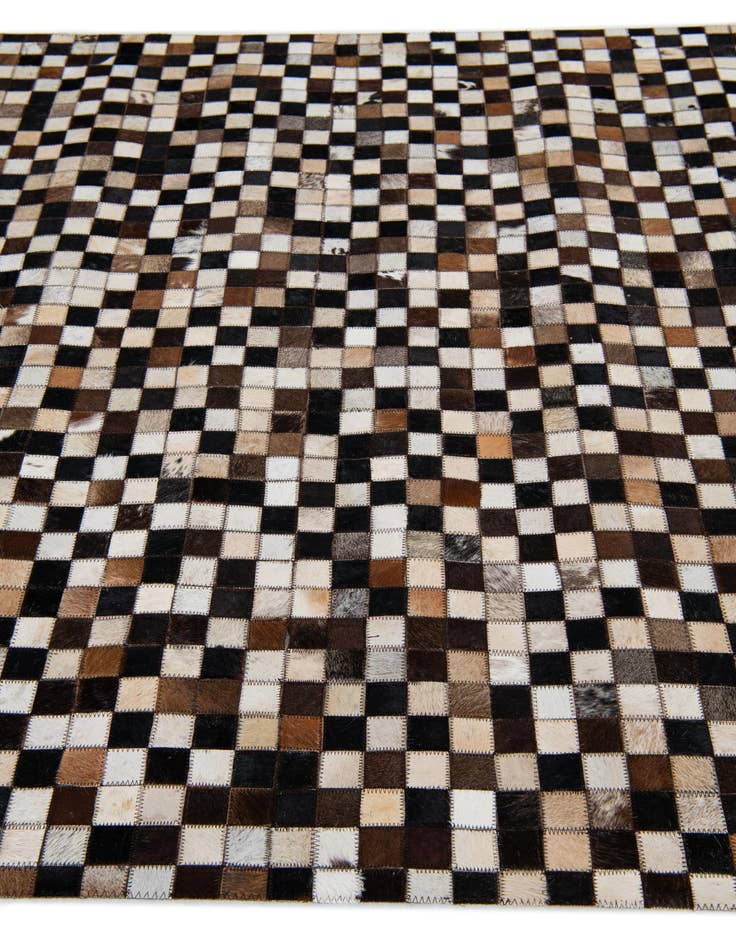 Detail image of 5' 1 x 8' 1 Cowhide Leather Rug