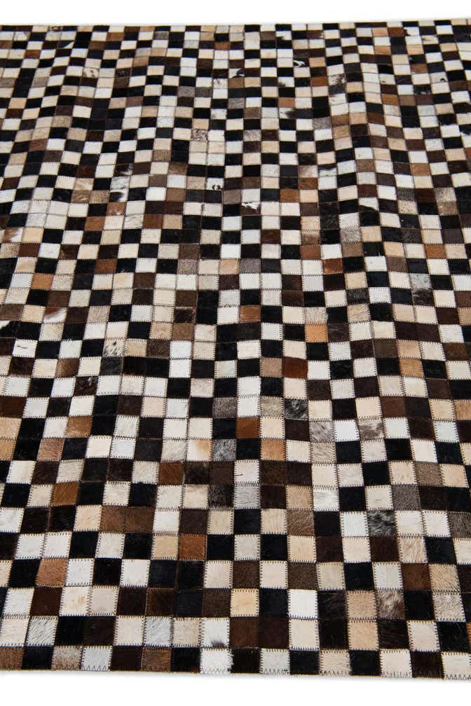 5' 1 x 8' 1 Cowhide Leather Rug
