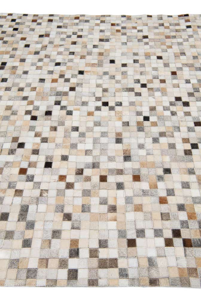 5' 2 x 7' 10 Cowhide Leather Rug