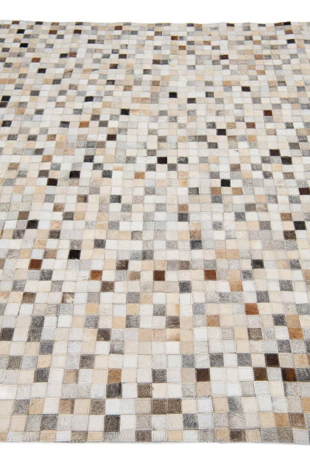 Detail image of 5' 2 x 7' 10 Cowhide Leather Rug