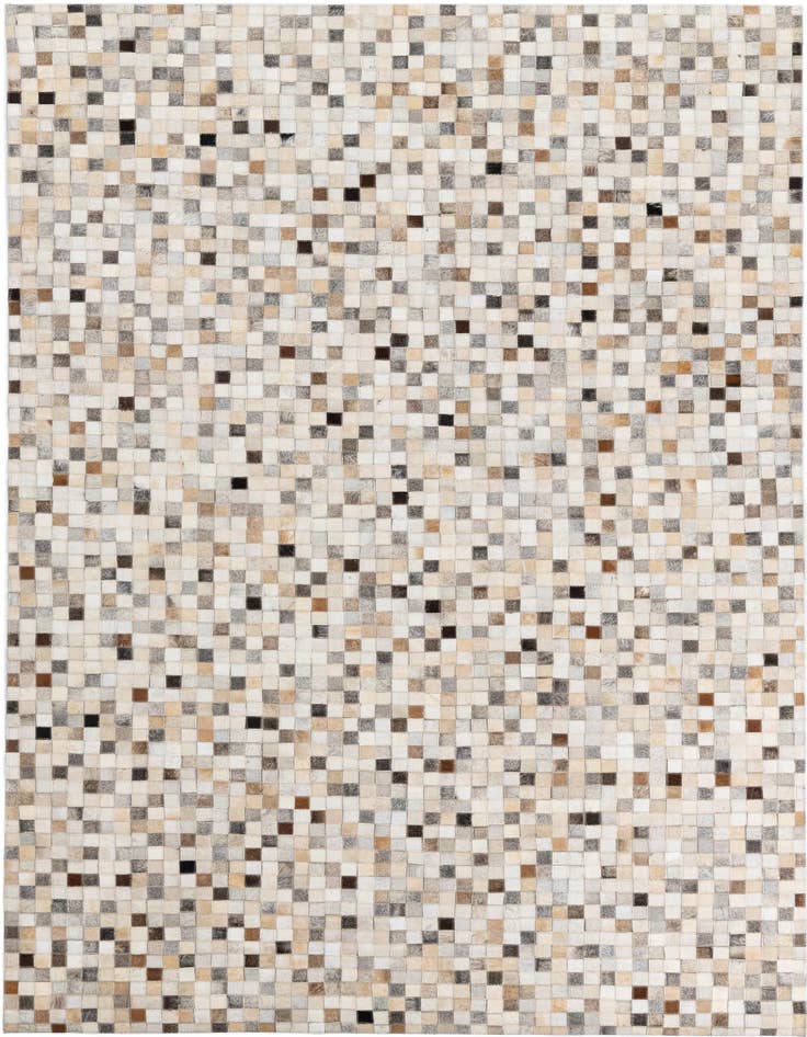 Detail image of 5' 2 x 7' 10 Cowhide Leather Rug