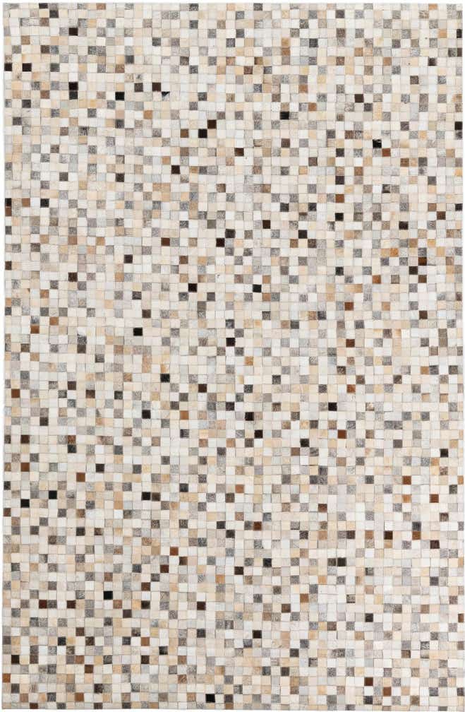 5' 2 x 7' 10 Cowhide Leather Rug