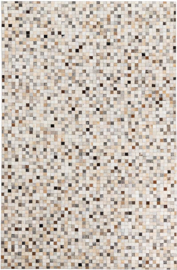 Detail image of 5' 2 x 7' 10 Cowhide Leather Rug