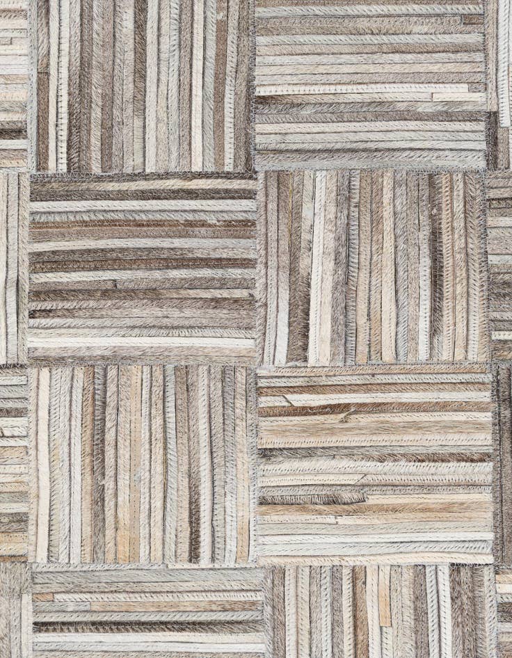 Detail image of 4' 10 x 7' 9 Cowhide Leather Rug