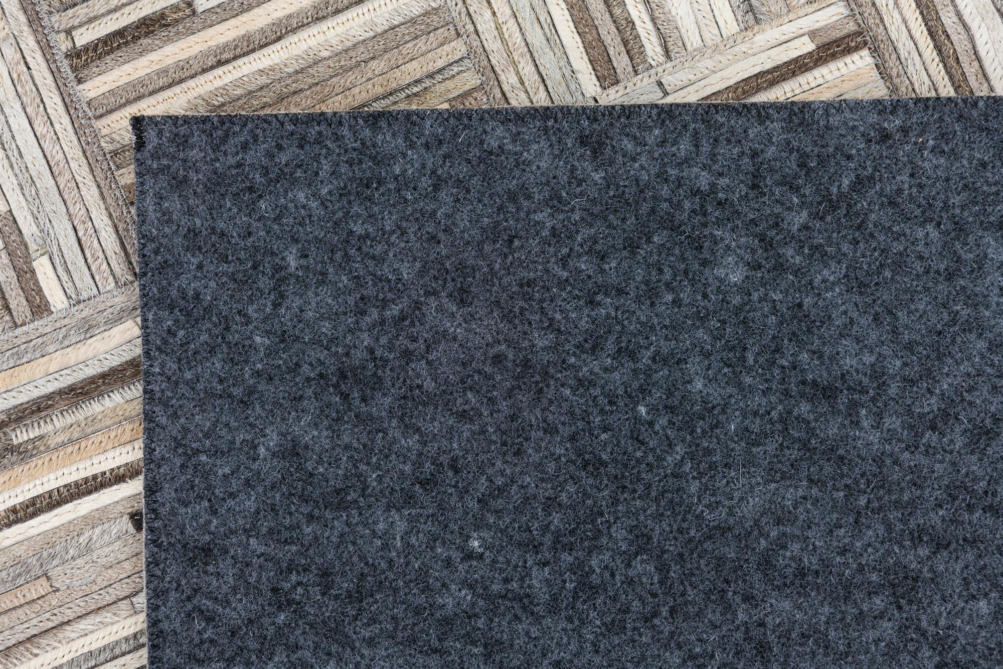 4' 10 x 7' 9 Cowhide Leather Rug