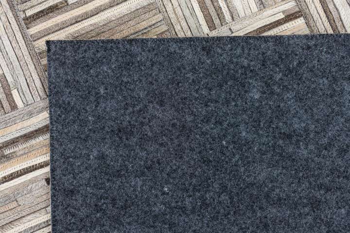 4' 10 x 7' 9 Cowhide Leather Rug