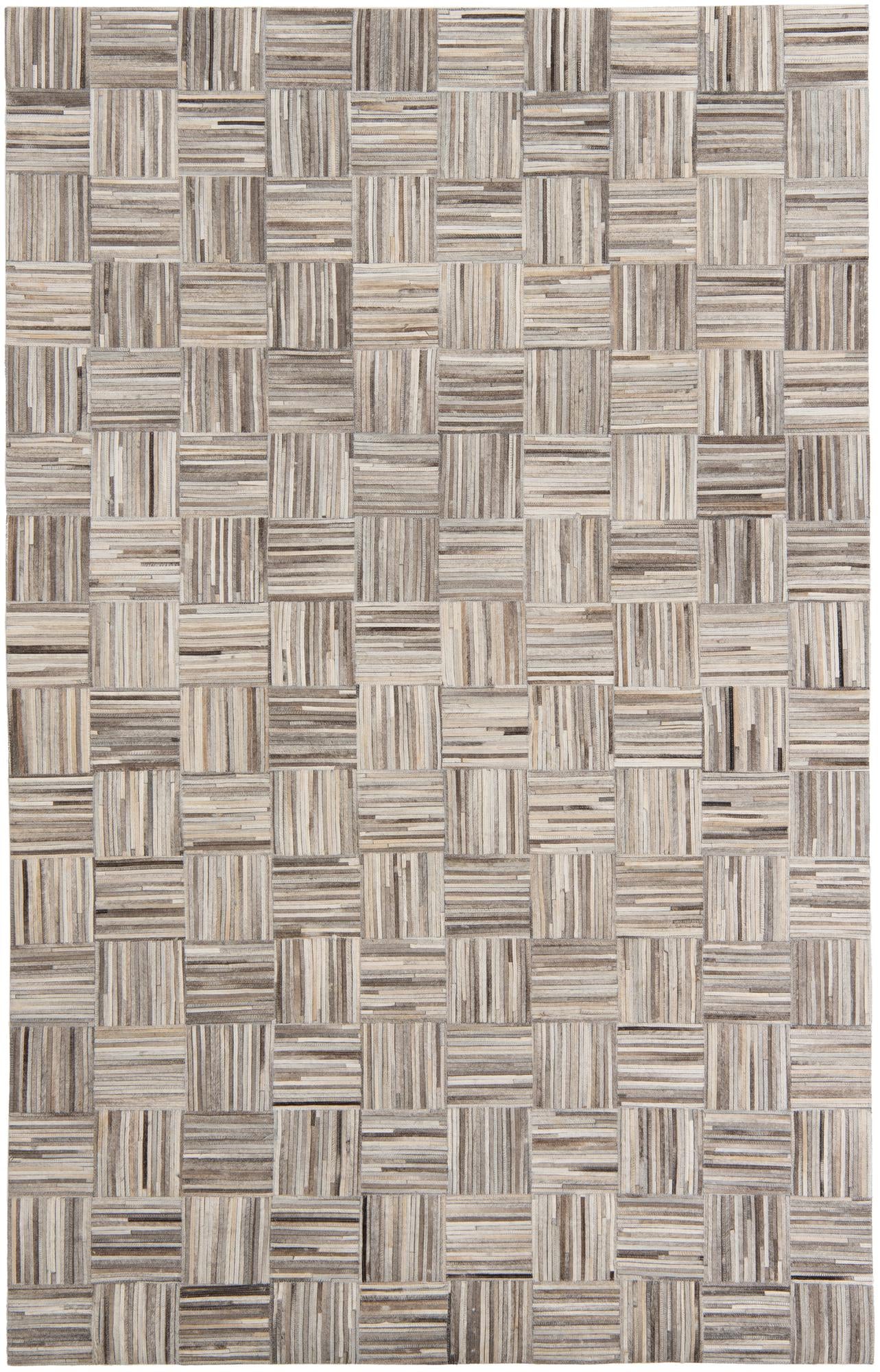 4' 10 x 7' 9 Cowhide Leather Rug