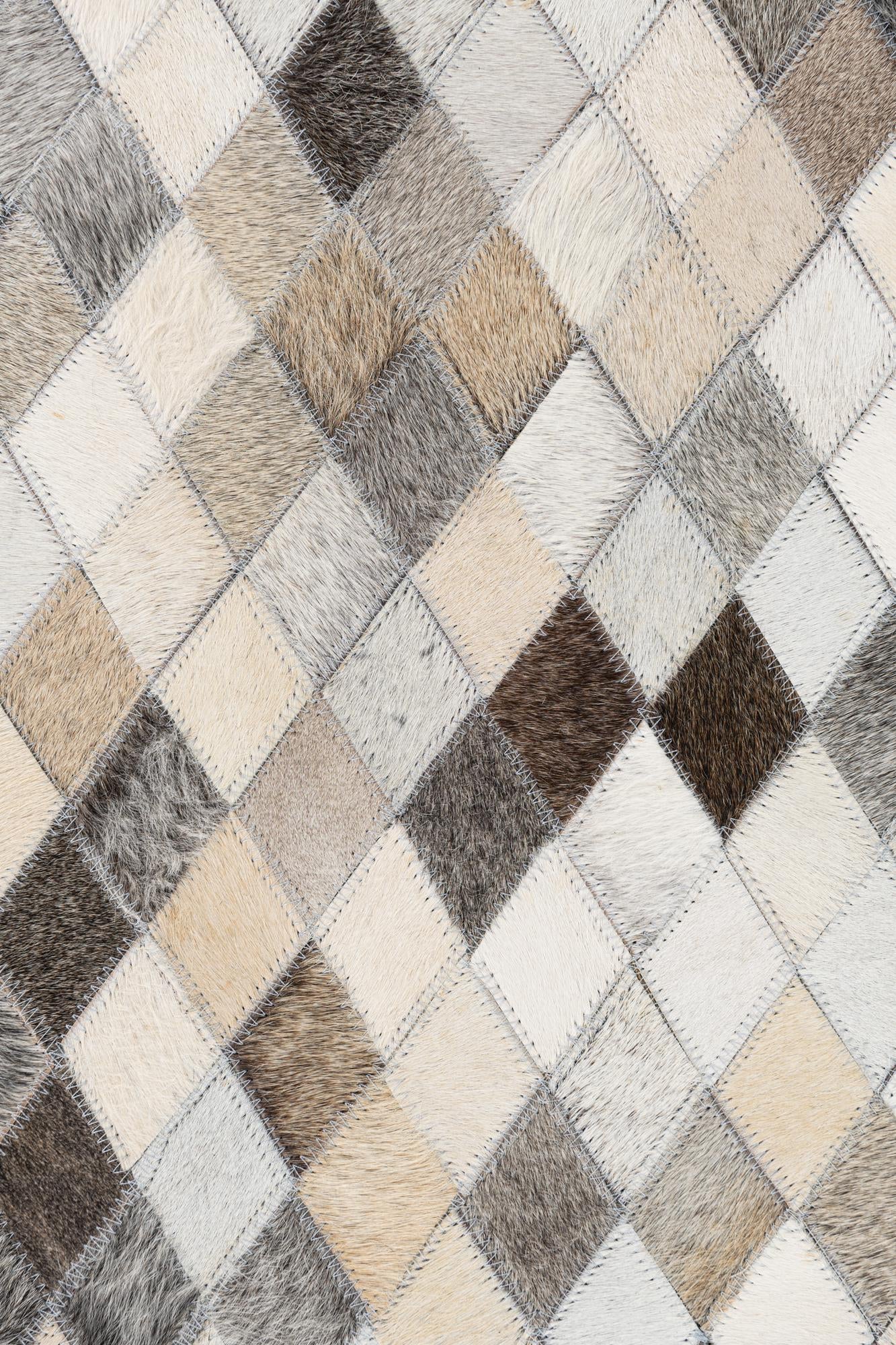 5' x 8' Cowhide Leather Rug