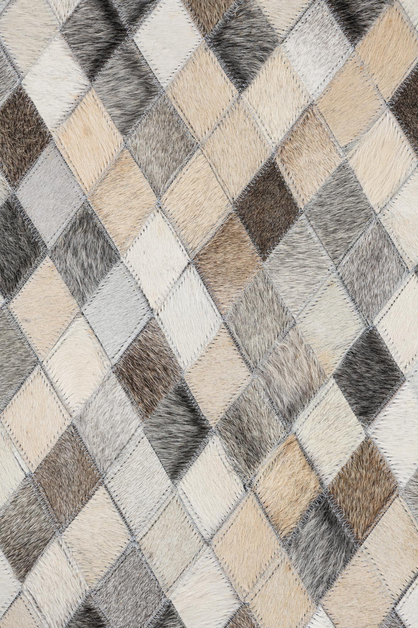 5' x 8' Cowhide Leather Rug