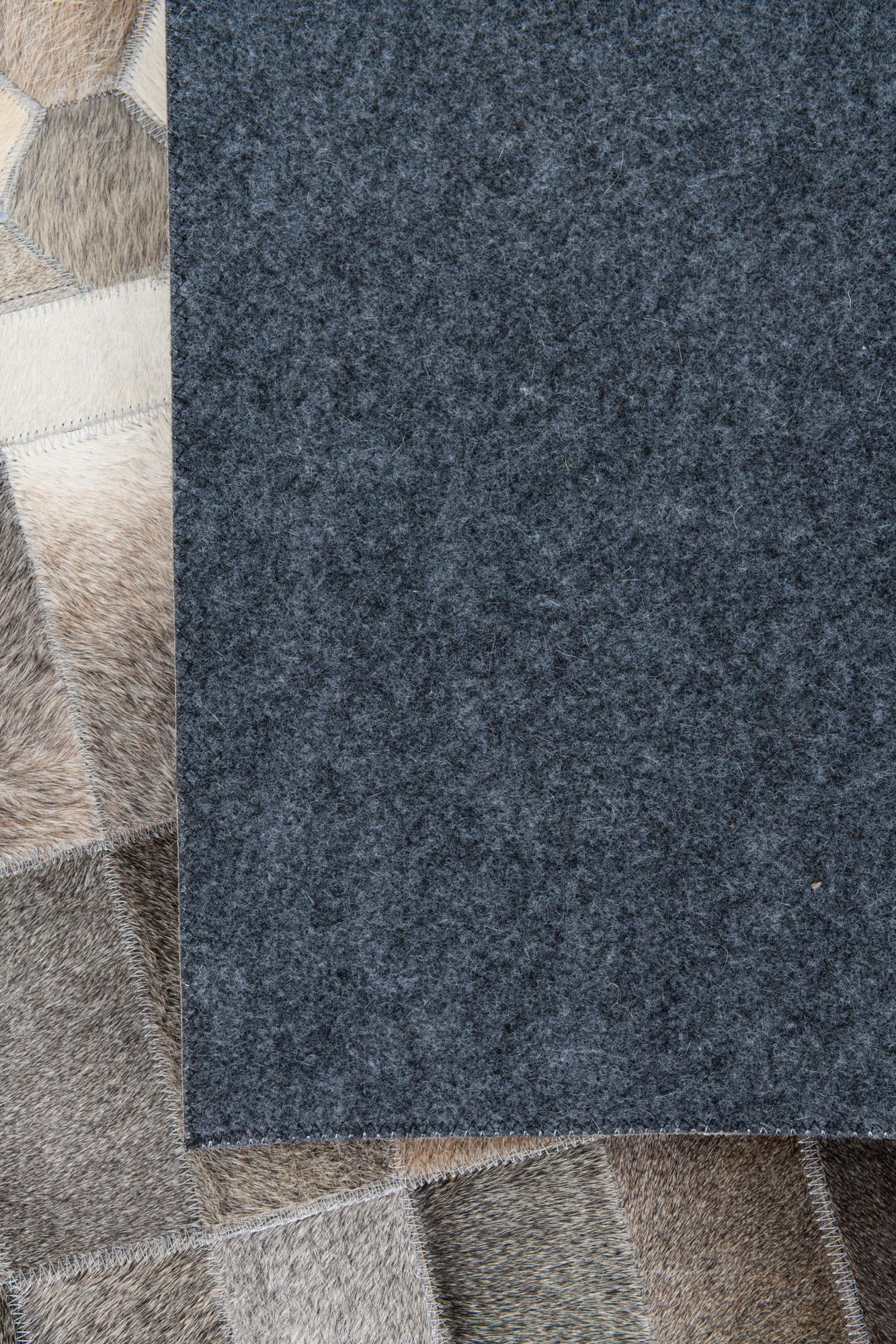 4' 10 x 7' 9 Cowhide Leather Rug