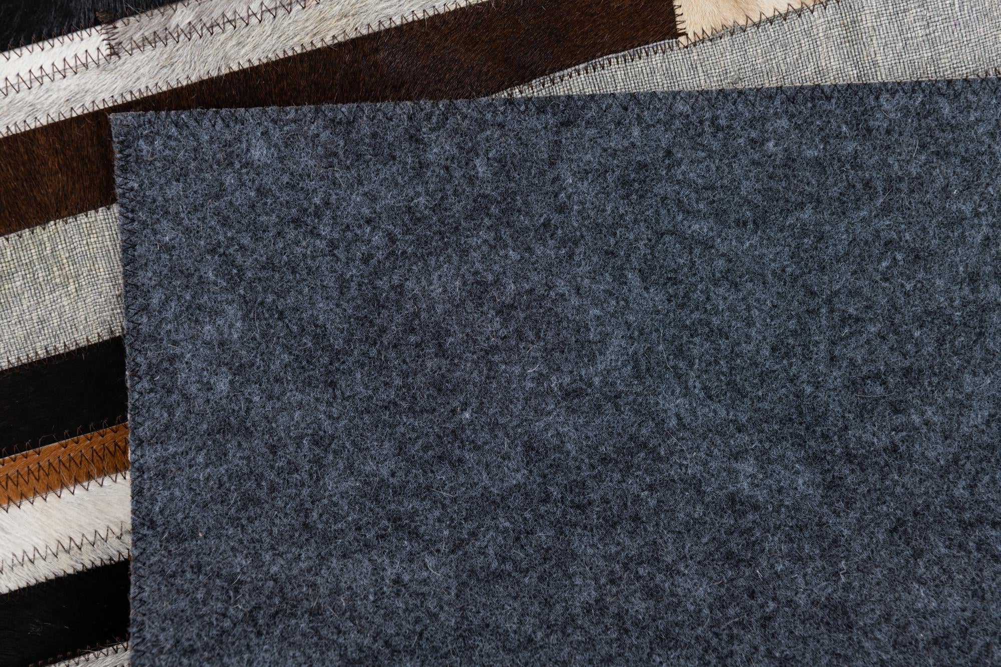 5' x 7' 10 Cowhide Leather Rug