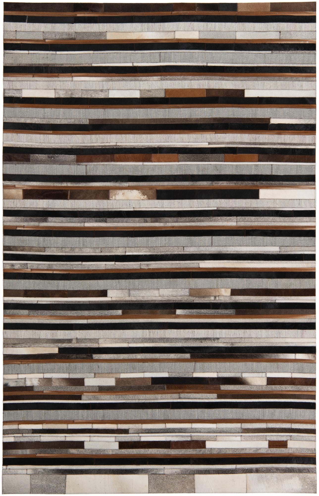 5' x 7' 10 Cowhide Leather Rug