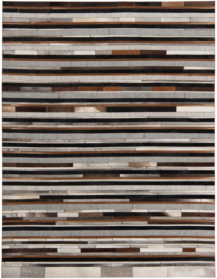 Detail image of 5' x 7' 10 Cowhide Leather Rug